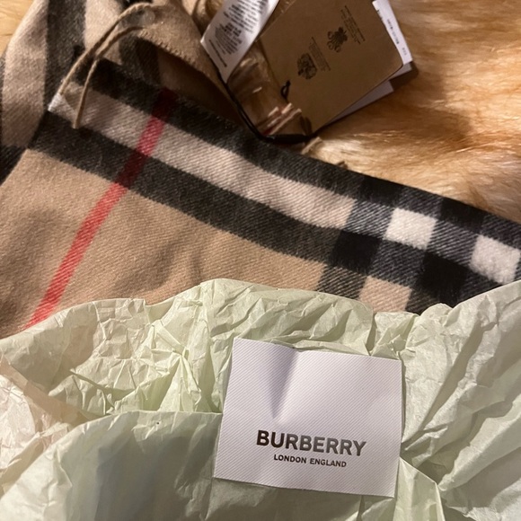 Burberry Nova Giant Check 100% Cashmere Nova Plaid Scarf 168x30cm Archiv… - Picture 8 of 8